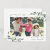 ユーカリ金箔メリークリスマスフォト シーズンカード (正面/裏面)