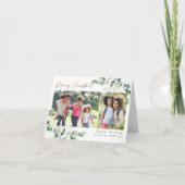 ユーカリ金箔メリークリスマスフォト シーズンカード (正面)