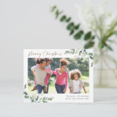 ユーカリ金箔メリークリスマスフォト シーズンポストカード (スタンド正面)