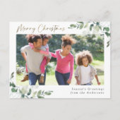 ユーカリ金箔メリークリスマスフォト シーズンポストカード (正面)