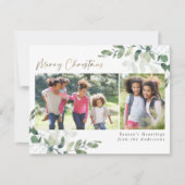 ユーカリ金箔メリークリスマス2写真 シーズンカード (正面)