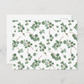 ユーカリ銀ドルの木の葉の柄 シーズンポストカード (正面/裏面)