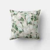 ユーカリ銀フローラモノグラム装飾用クッション クッション (裏面)