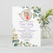 ユーカリ開花フォトファースト招待状 招待状 (スタンド正面)