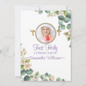 ユーカリ開花フォトファースト招待状 招待状 (裏面)