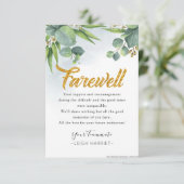 ユーカリ離れの同僚の別れカード サンキューカード (スタンド正面)