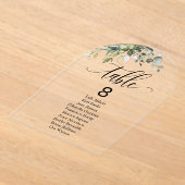 ユーカリ離れアチの結婚座席表 アクリル招待状 (レイダウン)