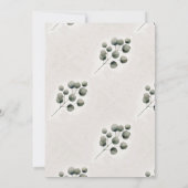 ユーカリ離れアートヴィンテージパタ結婚ーン 招待状 (裏面)