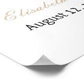 ユーカリ離れエレガントなウェディングウェルカムサイン ポスター (角)