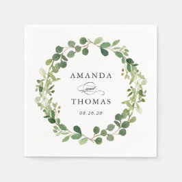ユーカリ離れグリースの結婚葉 スタンダードカクテルナプキン