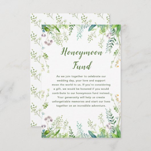 ユーカリ離れグ結婚リーズ新婚旅行ファンド エンクロージャーカード (正面/裏面)