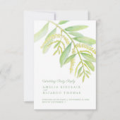 ユーカリ離れスグリー結婚ウォーター 出欠カード (正面)