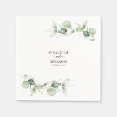 ユーカリ離れスグリー結婚ズ・カクテル紙 スタンダードカクテルナプキン (正面)