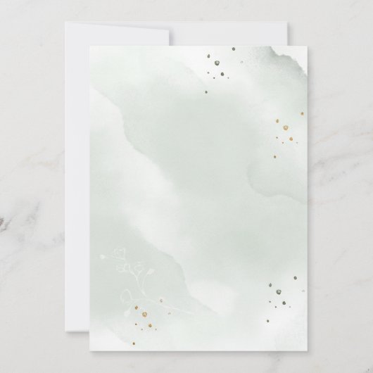 ユーカリ離れスゴールデングリーンブライダルシャワー 招待状 (裏面)