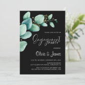 ユーカリ離れスフォトブラック婚約パーティ 招待状 (スタンド正面)