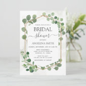 ユーカリ離れスフレームブライダルシャワー招待 招待状 (スタンド正面)