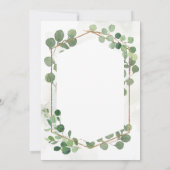 ユーカリ離れスフレームブライダルシャワー招待 招待状 (裏面)