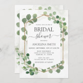 ユーカリ離れスフレームブライダルシャワー招待 招待状 (正面/裏面)