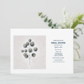 ユーカリ離れスリーフアー結婚トブライダルシャワー 招待状 (スタンド正面)