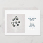 ユーカリ離れスリーフアー結婚トブライダルシャワー 招待状 (正面/裏面)