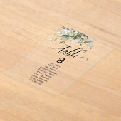 ユーカリ離れス結婚イベント座席表 アクリル招待状 (レイダウン)