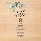 ユーカリ離れス結婚イベント座席表 アクリル招待状 (正面)