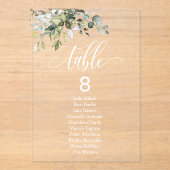 ユーカリ離れス結婚イベント座席表 アクリル招待状 (正面)