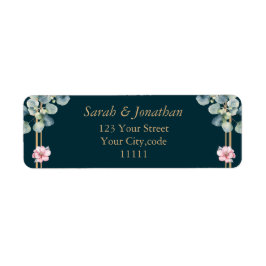 ユーカリ離れパックフラワー差出人住所ラベル ラベル