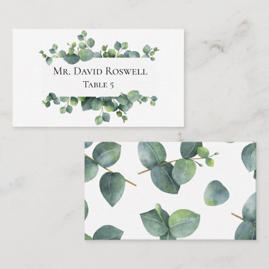 ユーカリ離れパーソナライズされたス結婚の プレイスカード