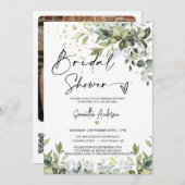 ユーカリ離れブライダルシャワーQRコード写真 招待状 (正面/裏面)