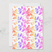 ユーカリ離れ抽象芸術アートピンクモダン結婚ズ 招待状 (裏面)