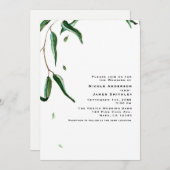 ユーカリ離れ植物学素朴自然結婚ズ 招待状 (正面/裏面)