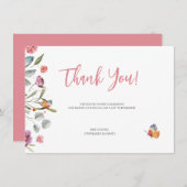 ユーカリ離れ花縁どサンキューカード サンキューカード (正面/裏面)