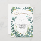 ユーカリ離れ金ゴールドの結婚安全対策 エンクロージャーカード (正面/裏面)