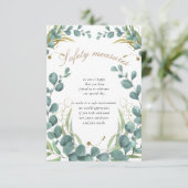 ユーカリ離れ金ゴールドの結婚安全対策 エンクロージャーカード (スタンド正面)