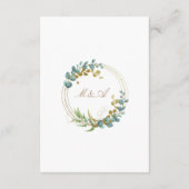 ユーカリ離れ金ゴールドの結婚安全対策 エンクロージャーカード (裏面)