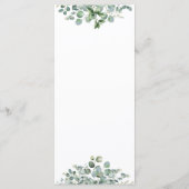 ユーカリ離れ金ゴールドセージ緑結婚のメニュー メニュー (裏面)