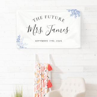 ユーカリ離れ金ゴールドダスティブルーウェディングパーティー 横断幕