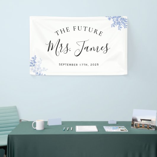 ユーカリ離れ金ゴールドダスティブルーウェディングパーティー 横断幕 (トレードショー)