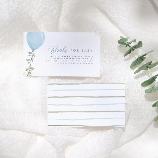 ユーカリ青風船ベビー エンクロージャーカード