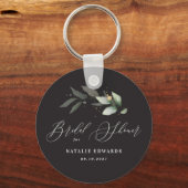 ユーカリ黒金ゴールドブライダルシャワー キーホルダー (正面)