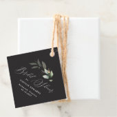 ユーカリ黒金ゴールドブライダルシャワー フェイバータグ (インサイチュ)