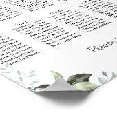 ユーカリ10テーブル席次表ポスター看板 ポスター (角)