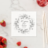 ユーカリ10th結婚スズ記念日 スタンダードカクテルナプキン (インサイチュ)