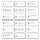 ユーカリ18個人名住所ビジネス シール (正面)