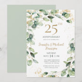 ユーカリ25周年記念パーティー招待状 招待状 (正面/裏面)
