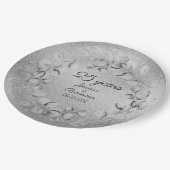 ユーカリ25結婚th Silver記念日 ペーパープレート (アングル)