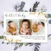 ユーカリ3フォトベビー誕生統計 サンキューカード