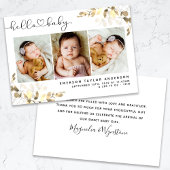 ユーカリ3フォトベビー誕生統計 サンキューカード