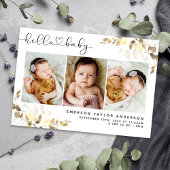 ユーカリ3フォトベビー誕生統計 サンキューカード